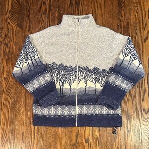 Vintage Fleece Zip Up Sweater